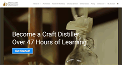 Desktop Screenshot of distilleryuniversity.com